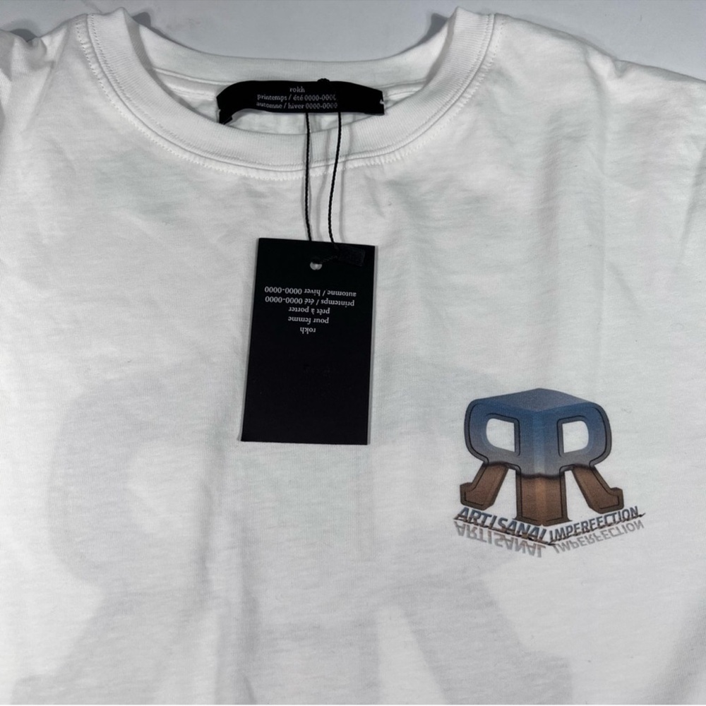 Rokh Millenium Logo Graphic White T Shirt